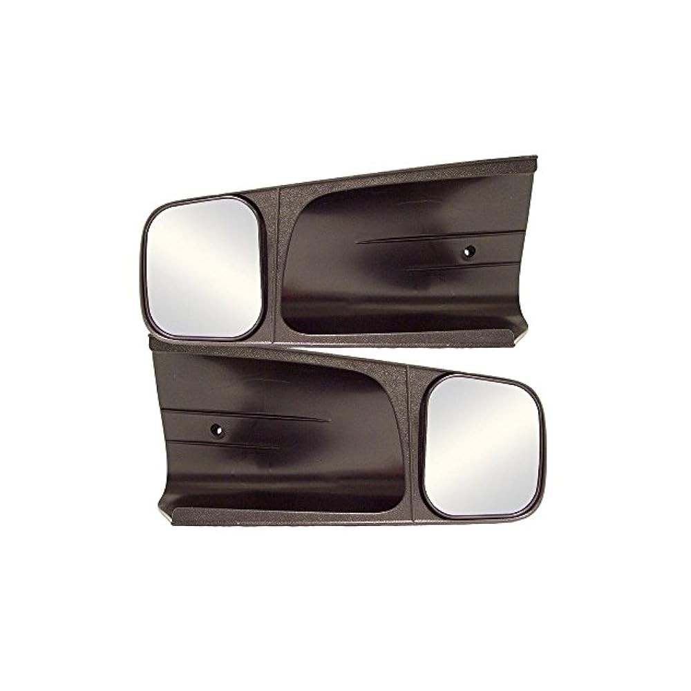 Replacement Truck Mirrors, Secure Wedge Lock, Black Pair, Quick Install