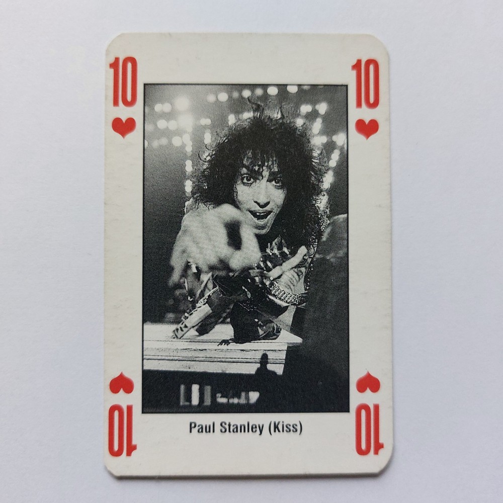PAUL STANLEY (Kiss) - Kerrang (King Of Metal) Playing Card From 1993