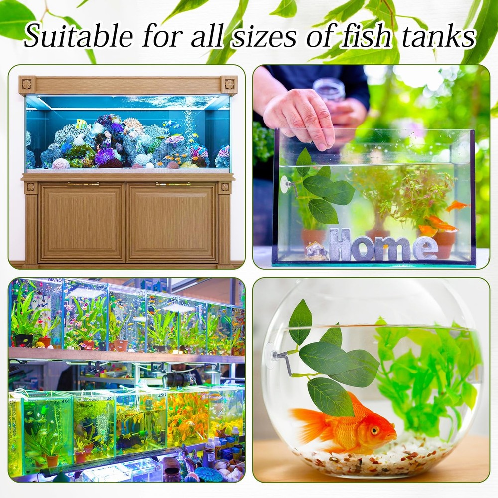 Thinp 3 Pack Betta Fish Leaf Pad, one size, Green, Transparent