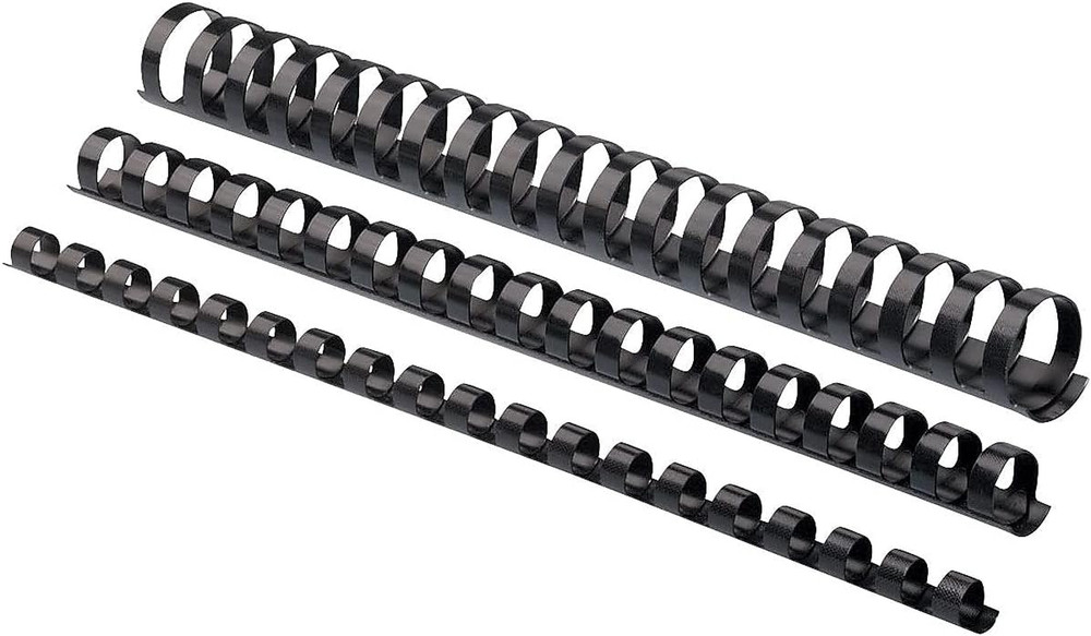 Binding Combs Plastic Black 3/4 Inch 25 Pack (52509)