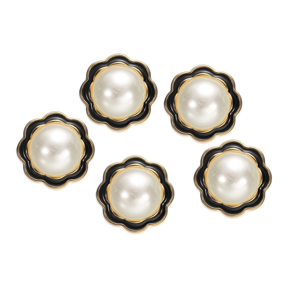 5pcs Gold Pearl Button 21mm 0.51" Thick Sewing Button Style E