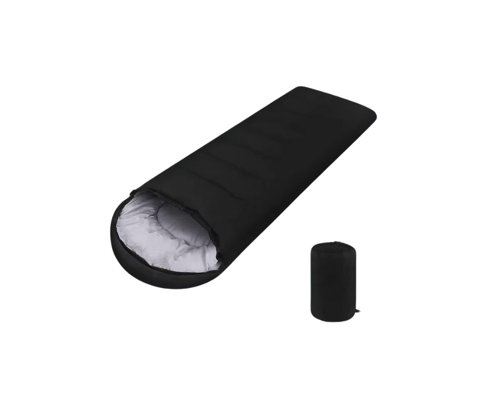Mummy style Hiking & Camping Sleeping Bag 3- Seasons - Black