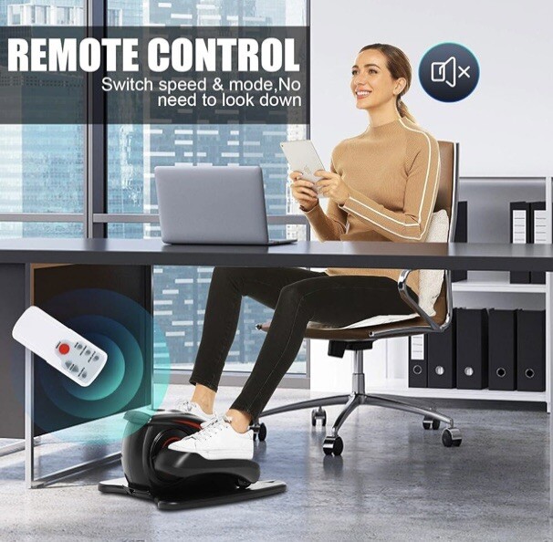 ANCHEER Under Desk Elliptical Machine, Electric Seated Pedal Exerciser