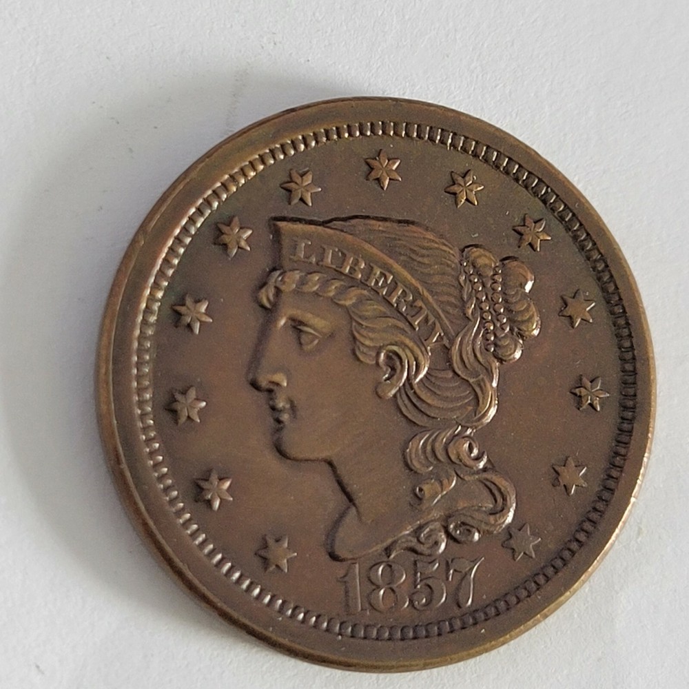 1857 large cent Large Date