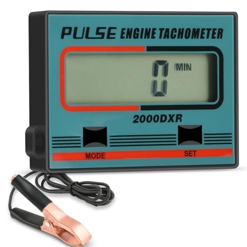 Digital Induction Chainsaw Tachometer - 2 & 4 Stroke Engine LCD Display Gauge