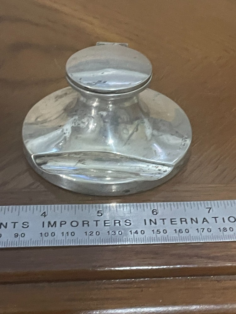 Antique Sterling Silver Inkwell
