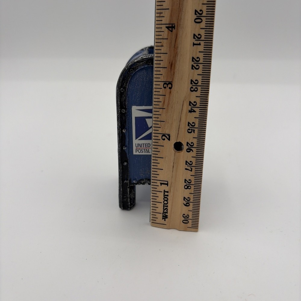 Miniature USPS Mailbox Postal Box Mail Box Blue Display Diorama Scenery