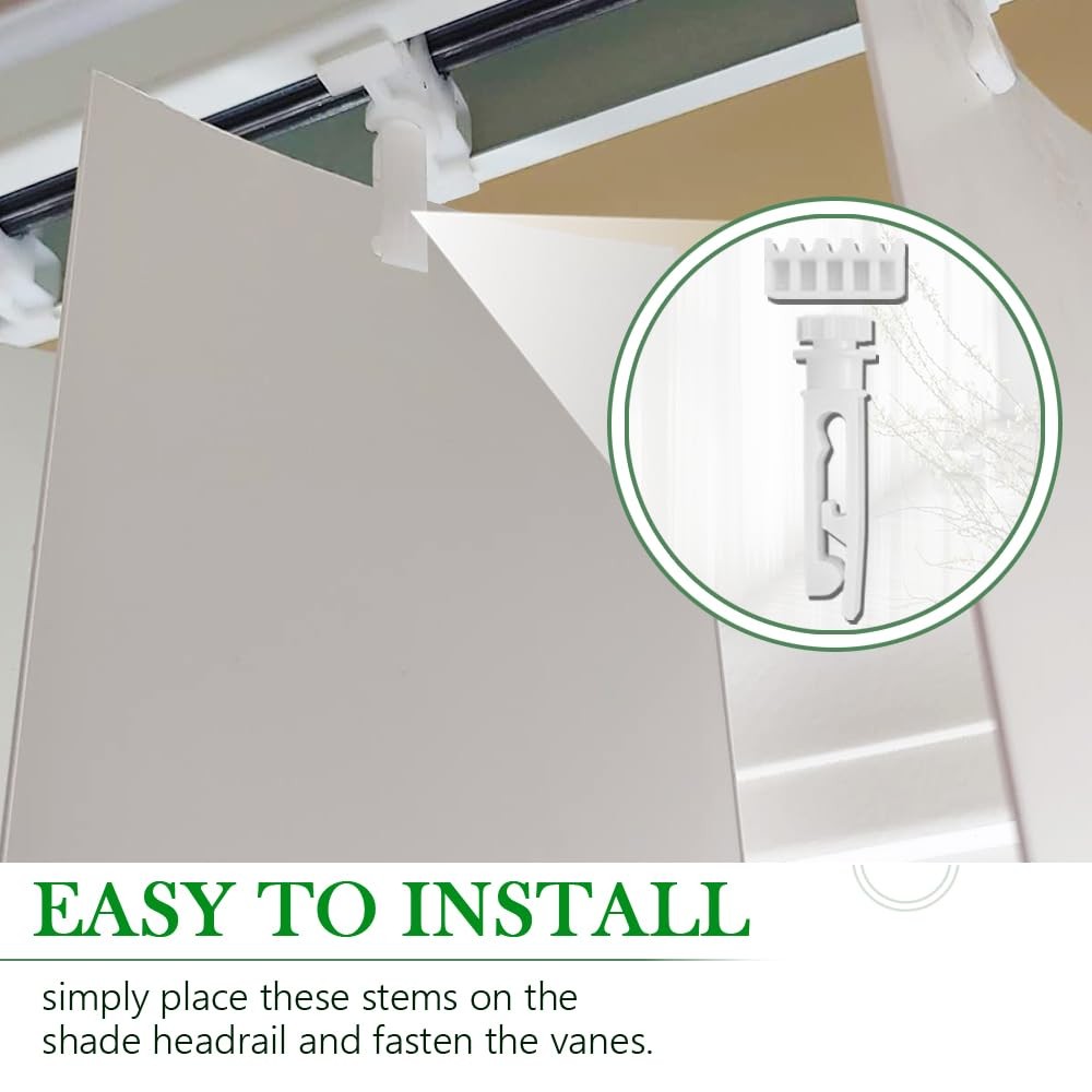 Vertical Blinds Replacement Stem and Gear, 12 Sets, Durable, Easy Install