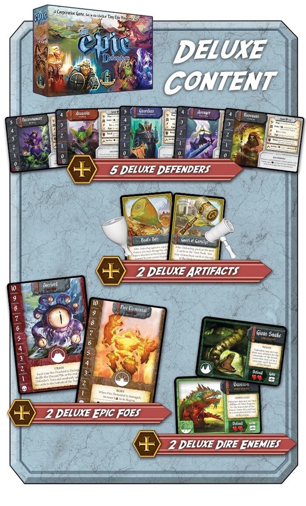Tiny Epic Defenders 2nd Second Edition Kickstarter Deluxe Promo Pack Gamelyn