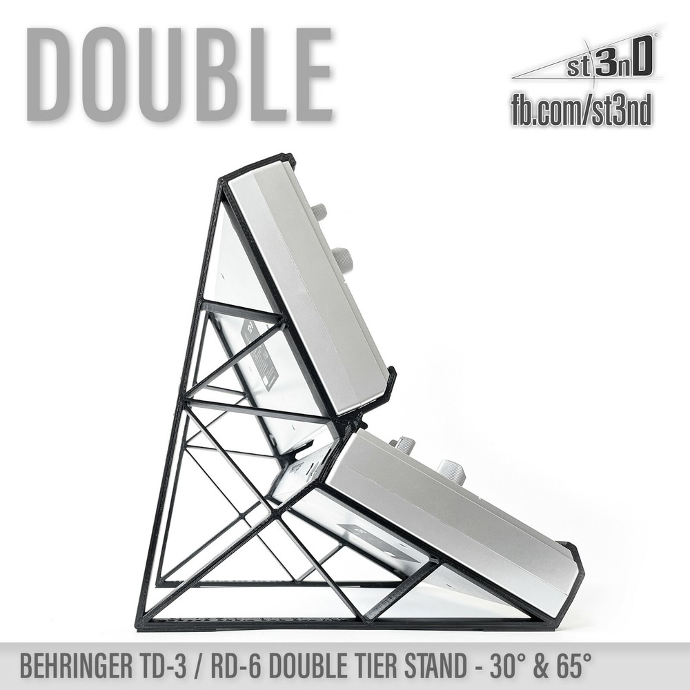 DOUBLE TIER STAND for BEHRINGER TD-3 RD-6 30° 65°
