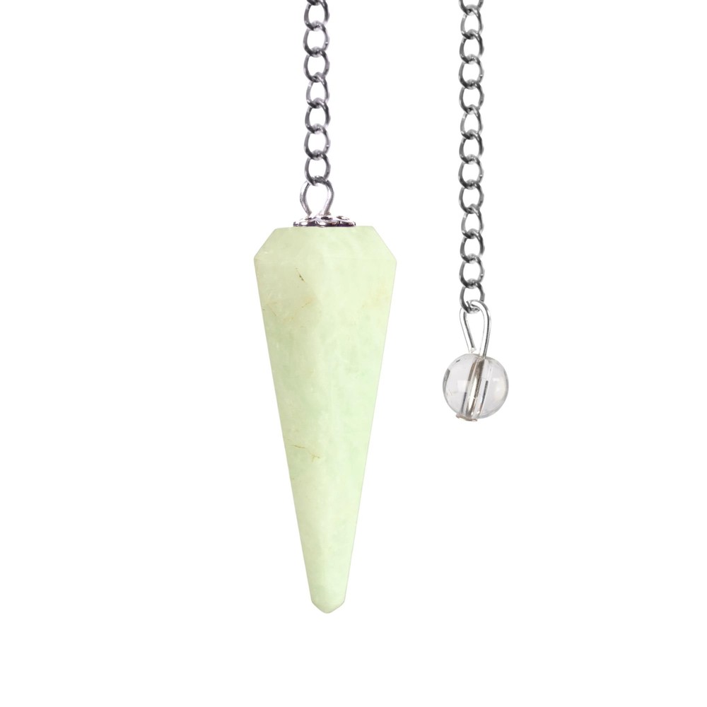 Amazonite Pendulum Crystal, Faceted Pendulum Divination Tools, Dowsing Pendulum