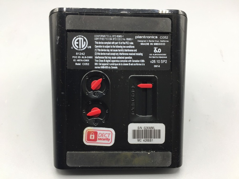 Plantronics Wireless Headset Base C052 (Base Only)