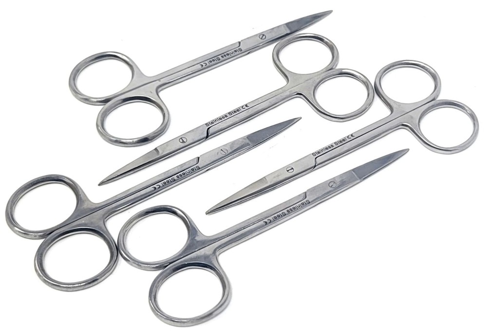 Scientific Lab Scissors Micro IRIS Dissecting 4.5" Stainless Steel Shears Bulk