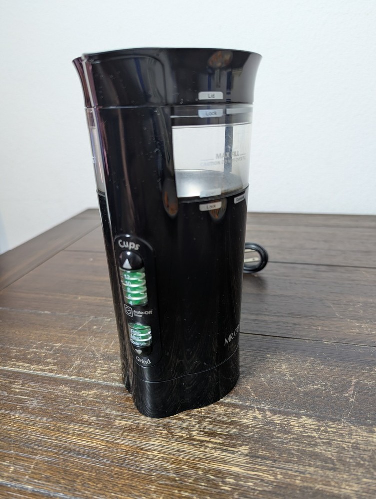 Mr Coffee IDS77 Blade Coffee Bean Grinder Select Fine Med Course Auto Timer