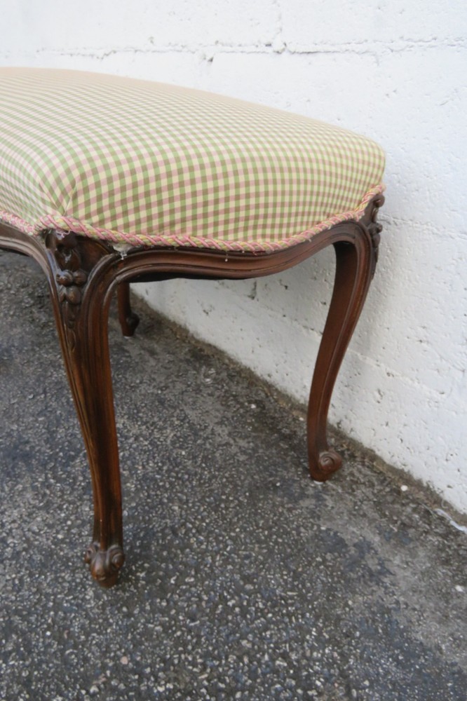 French Long Upholstered Bed End Bench Stool 6296