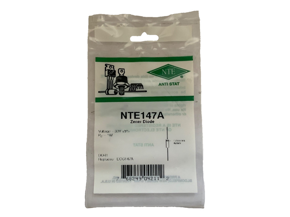 NTE147A ZENER DIODE 2 PER BAG
