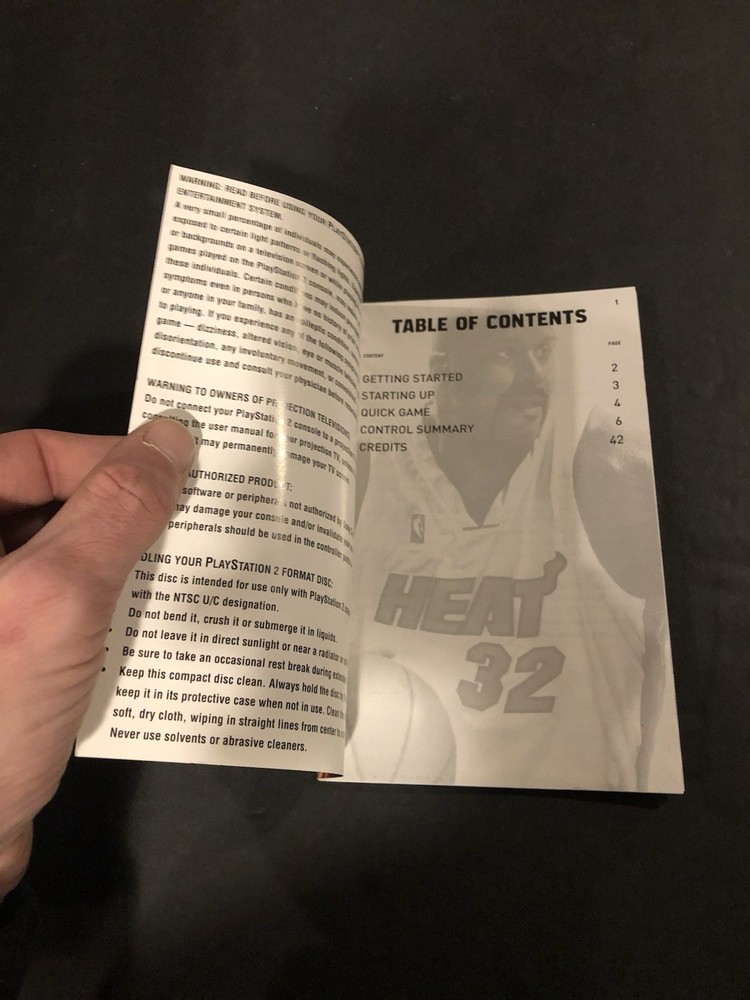 Nba 2k7 ps2 Manual only