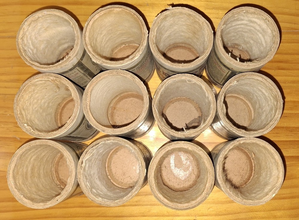 12 EMPTY ORIGINAL EDISON TWO MINUTE CYLINDER RECORD BOXES NO RECORDS OR LIDS