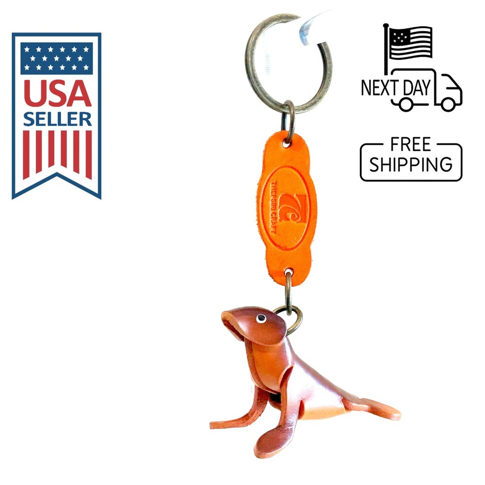 Seal Handmade Leather Keyring