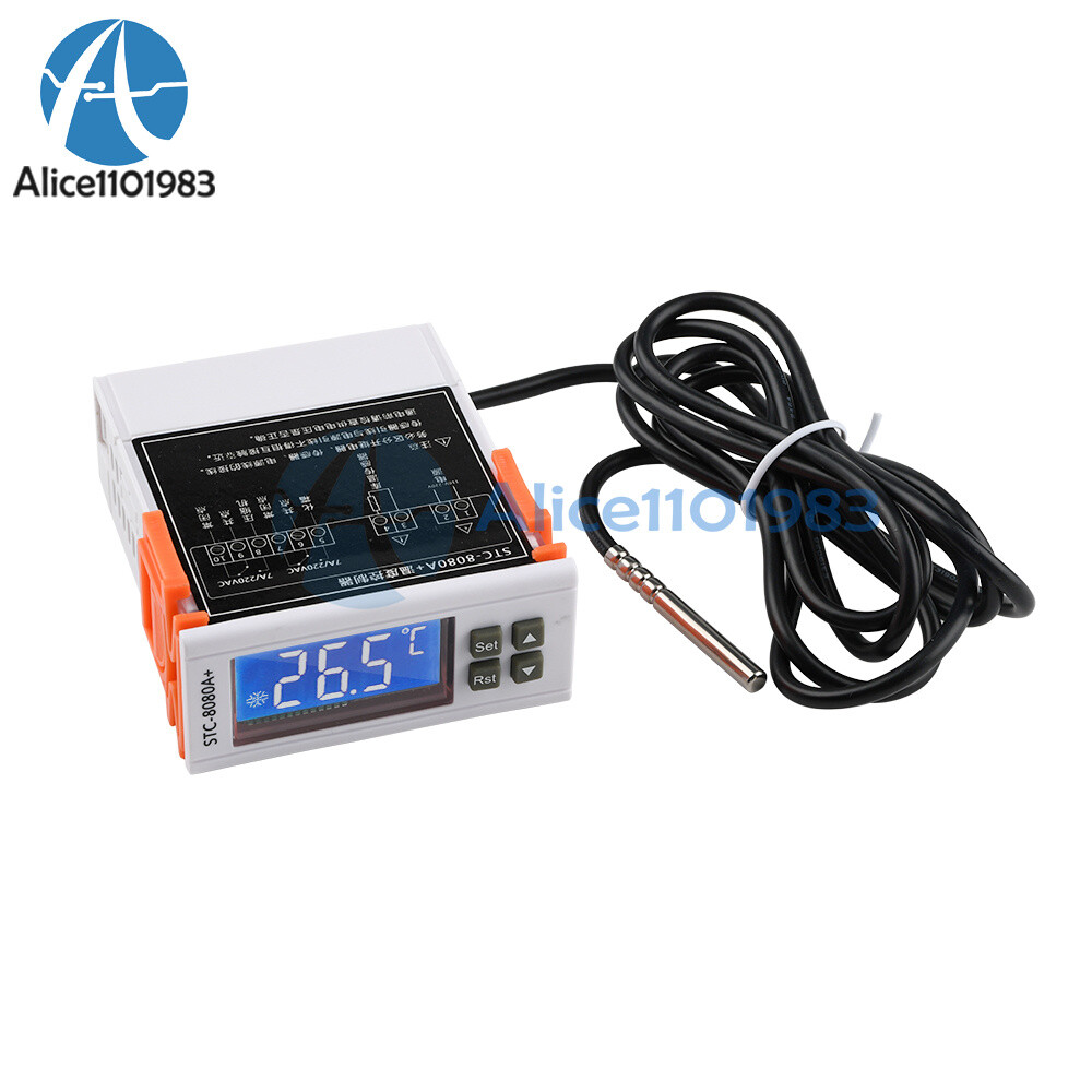 Digital STC-8080A+ Temperature Controller 12/24/220V Automatic Timing Thermostat