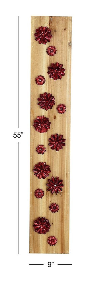 Deco 79 53388 Wall Decor, Copper, Light Brown