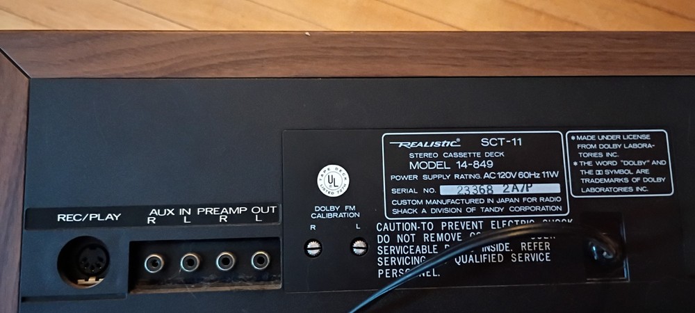 Working Realistic Sct-11 Vintage Tape Deck - Serviced