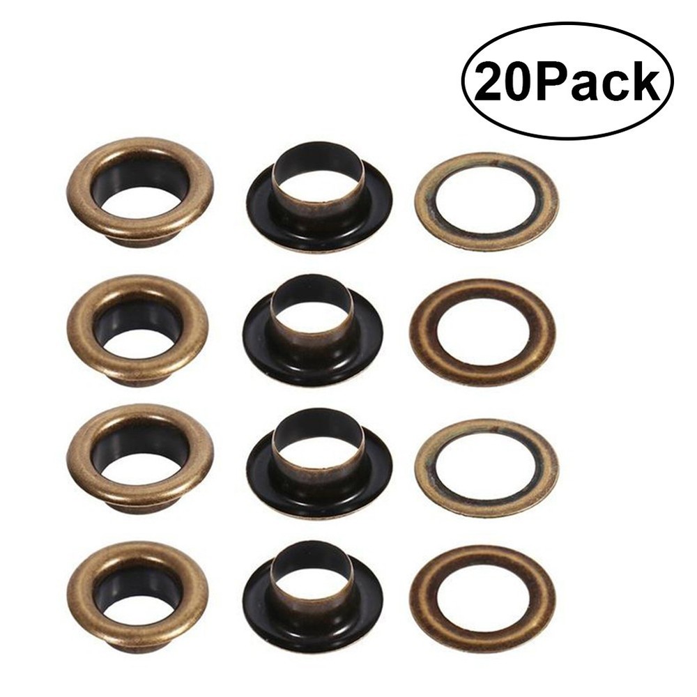 20 Pcs Grommets Kit Eyelets for Paper Crafting Copper Boot Rivets