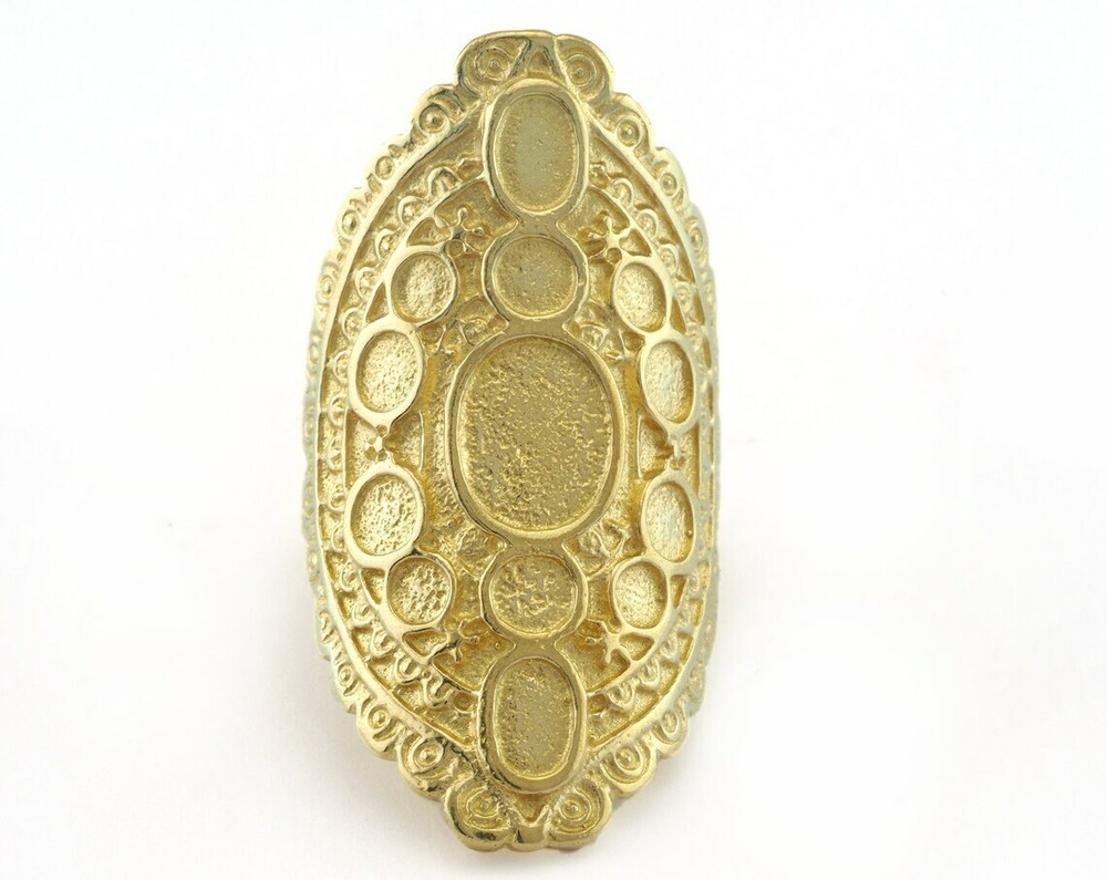 Ring Adjustable Ring Setting - Raw Brass 18mm 8US inner size - Adjustable 3020
