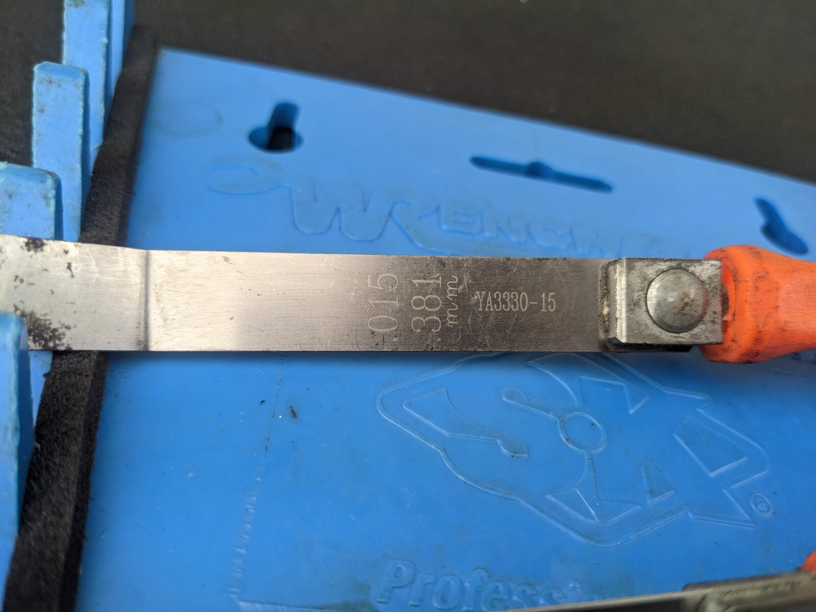 #bk608 Snap-On Tools Orange E-Z Grip Feeler Gauges from FB333O Set