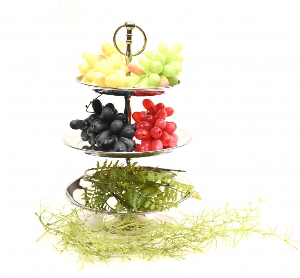 Silver Plate Cake Stand 3 Tiered Afternoon Tea