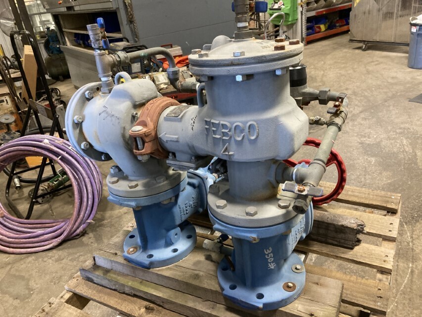 Febco 4" Double Check Detector Assembly 140F max, Size 4 , 876