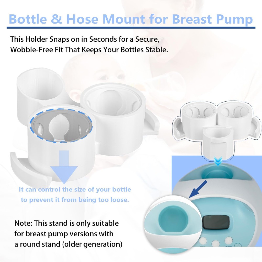 Breast Pump Holder with Hose Organizer, with S1, S2 Pump Models, Space-Saving...