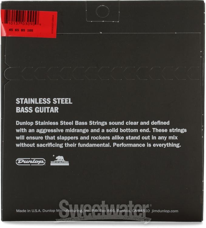 Dunlop DBS45105 Stainless Steel Medium Bass Strings