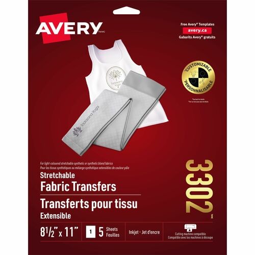 Avery Stretchable T-Shirt Transfers 03302