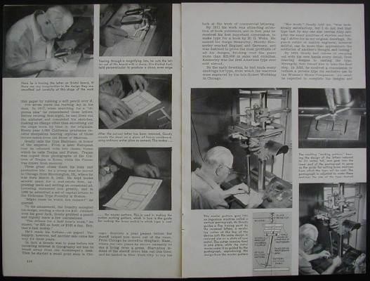 Frederic GOUDY TYPE Designer at work 1942 pictorial