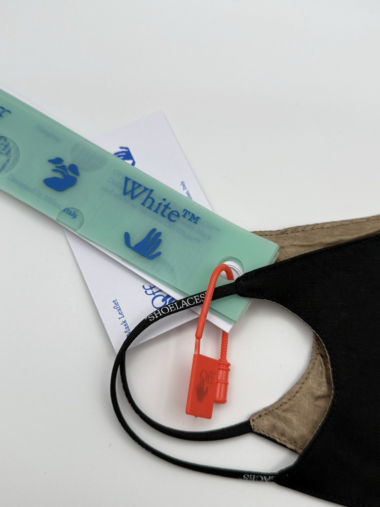 Off-White Floral Arrow Logo Face Mask