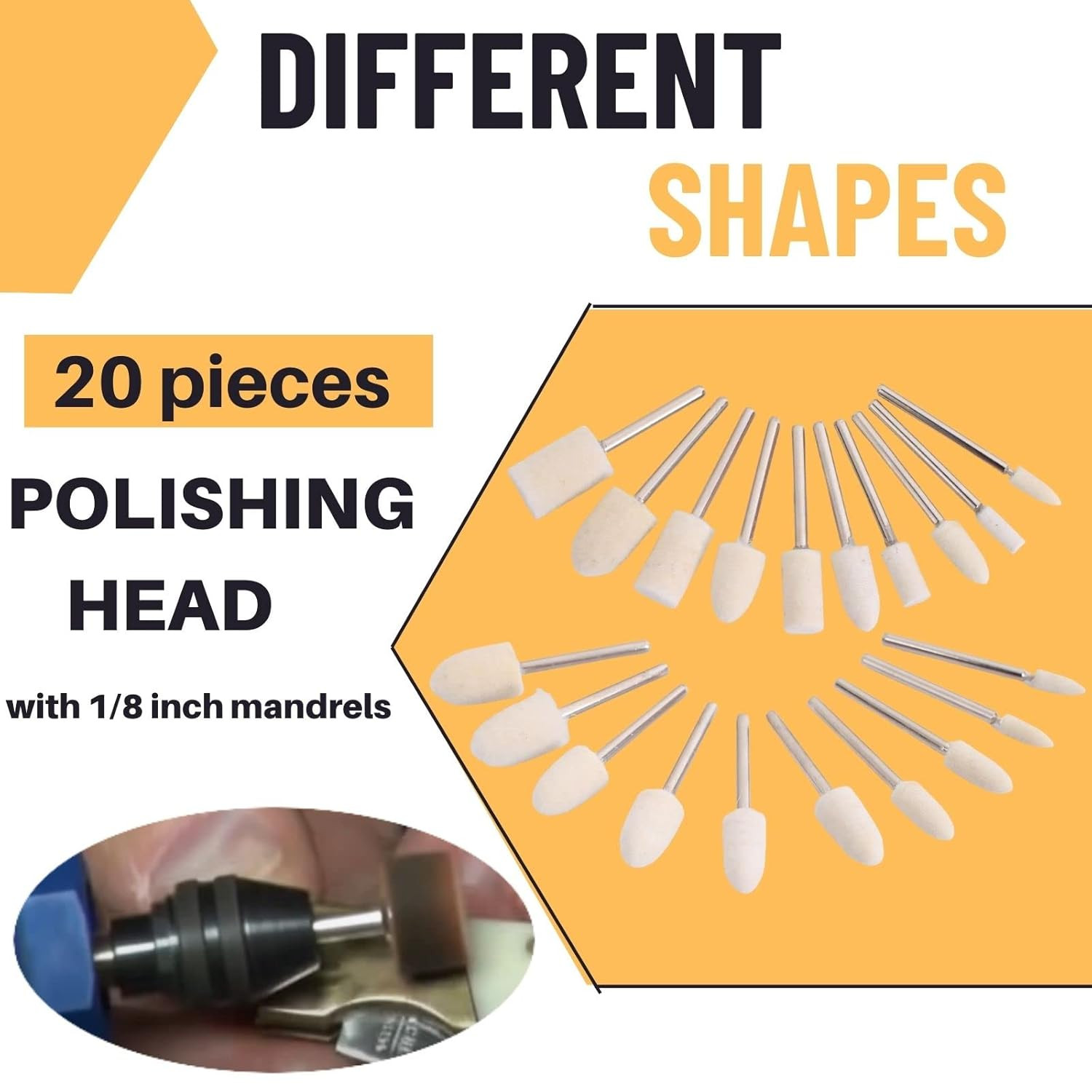 100PCS Polishing Buffing Wheel for Dremel Polishing Kit, Polishing Wheel for Dr