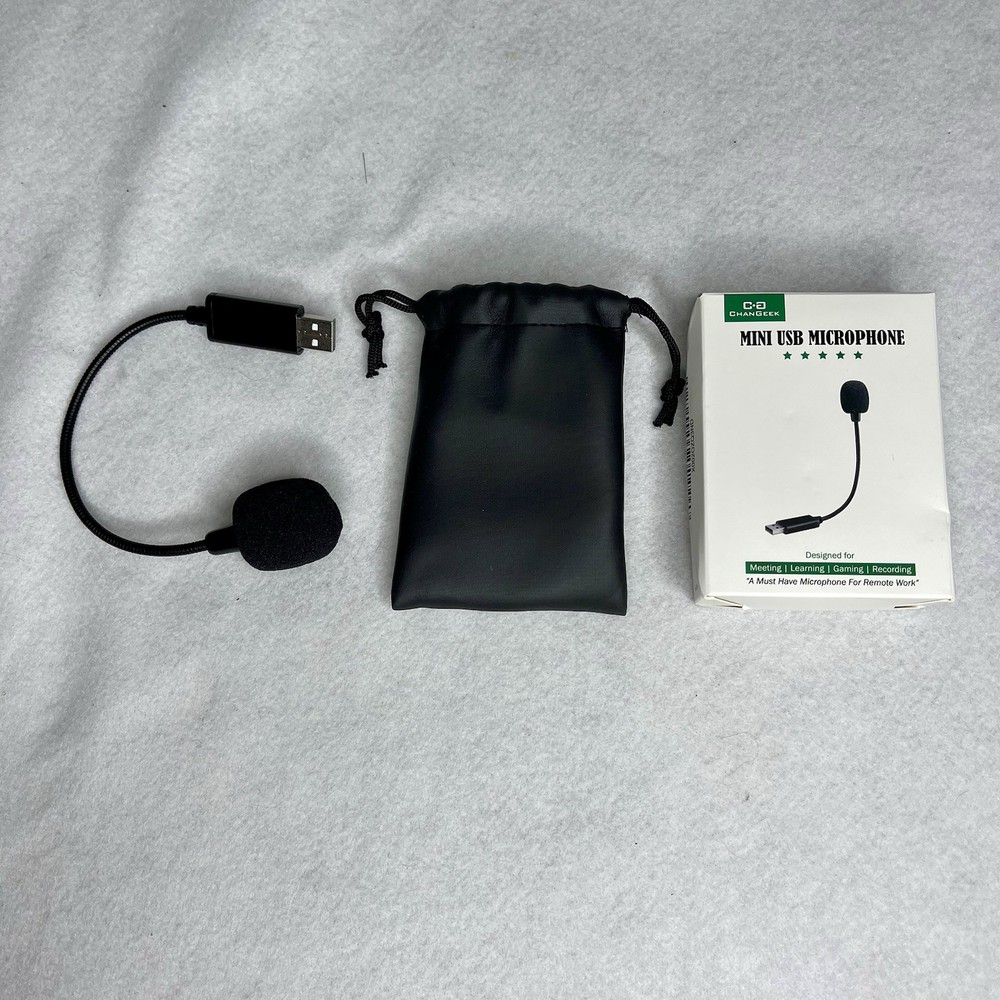 Mini USB Microphone for Laptop or Desktop Computer. Plug & Play