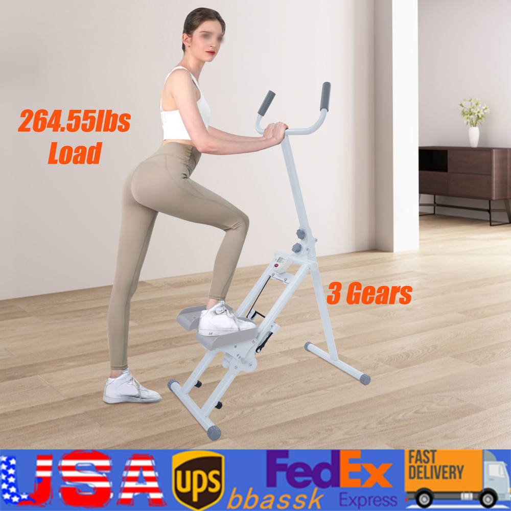 Stair Stepper, Foldable Vertical Stair Climber Machine for Full-Body Workout