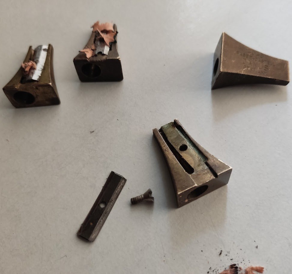 Lot of 4 Vintage German Pencil Sharpener A. W. Faber-Castell Janus Germany