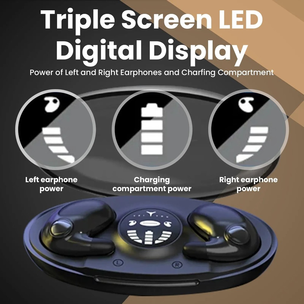 True Wireless Bone Conduction Headphones Bluetooth 5.3 Wireless Headset Earbuds