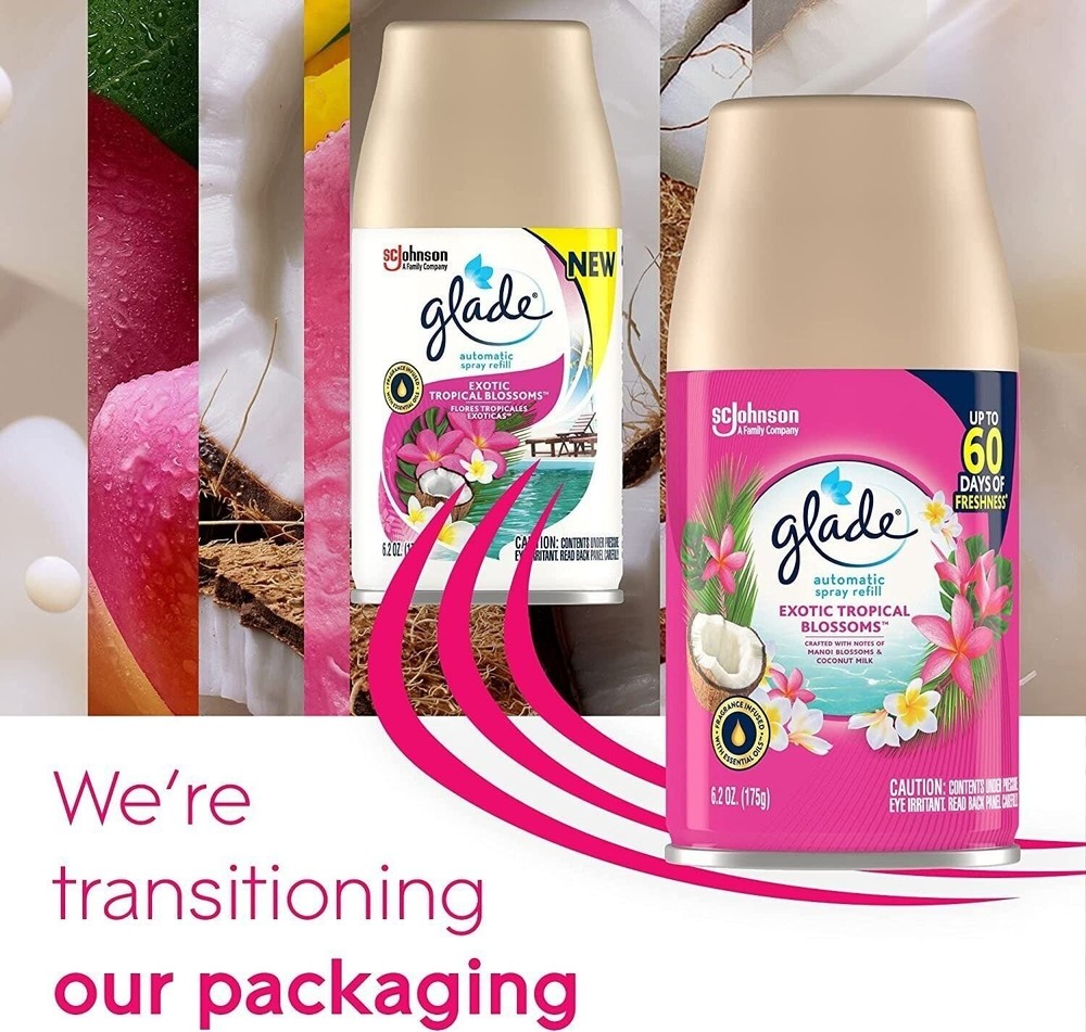 Glade Automatic Spray Refill 2 ct, Exotic Tropical Blossoms, Automatic Spray...