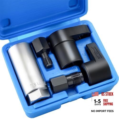5pcs O2 Oxygen Sensor & Oil Pressure Sending Unit Master Sensor Socket Set Blue