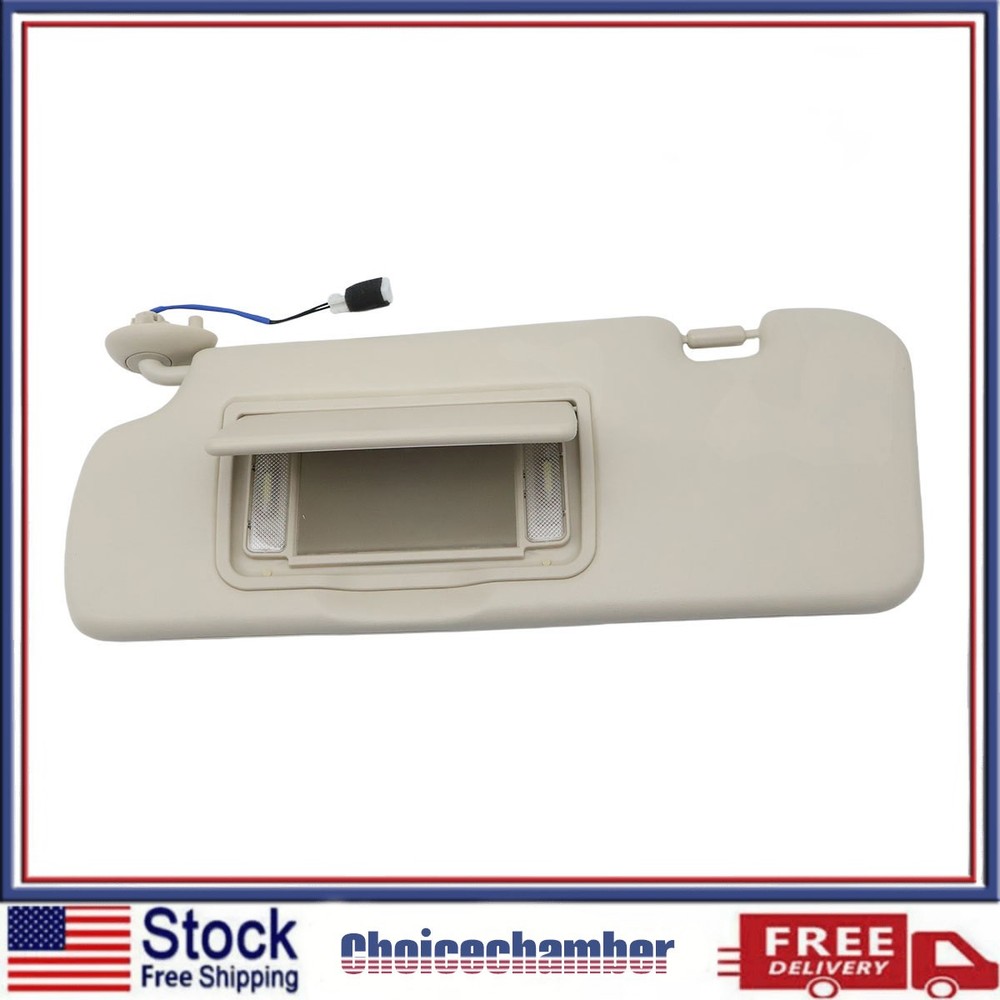 For Honda CR-V 2012-2016 W/ Light & Mirror Beige Sun Visor Left Driver Side