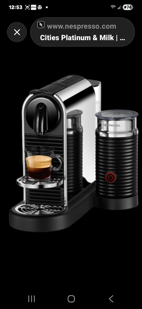 Nespresso CitiZ Platinum & Milk Espresso Machine