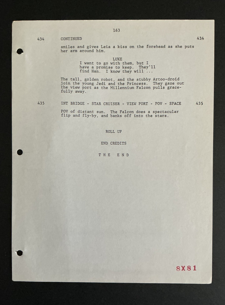 Empire Strikes Back Fourth Draft Shooting Script Oct 24 '78 Lucasfilm Coded Copy