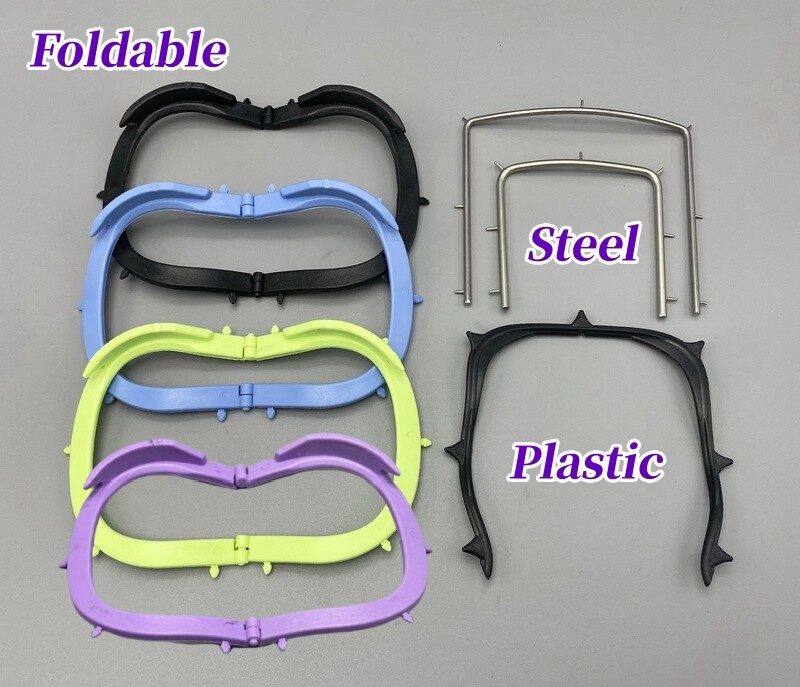Dental Rubber Dam Sheet Frame Brackets Foldable/Plastic Black/Steel Frames Tools