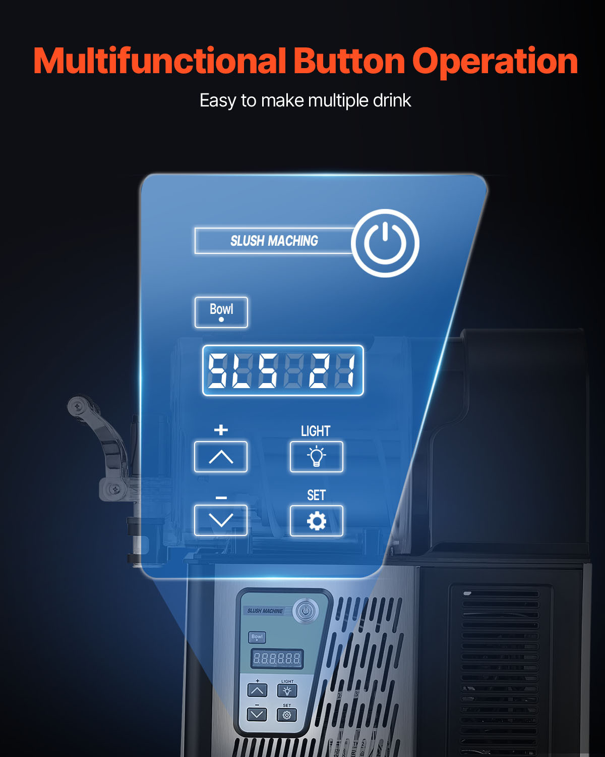 3L Commercial Slushy Machine Margarita Smoothie Frozen Drink Slushie Maker