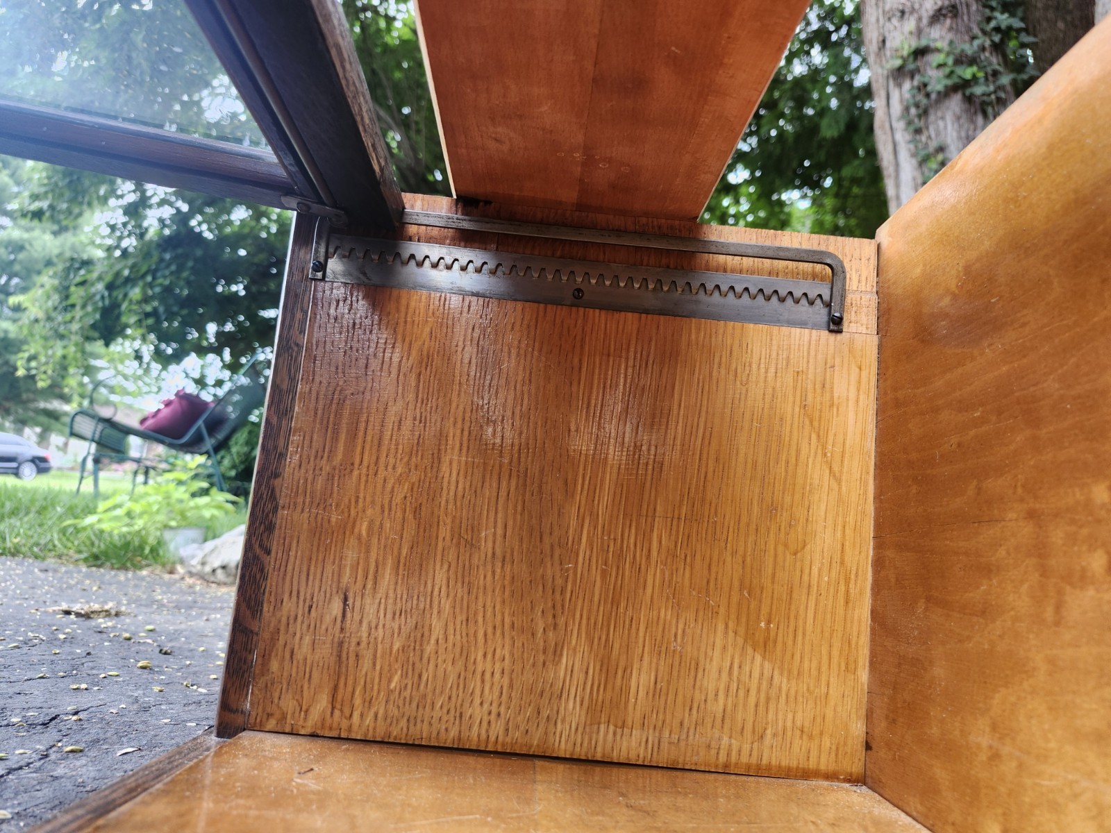 MACEY 98 Tiger Oak Bookcase Section