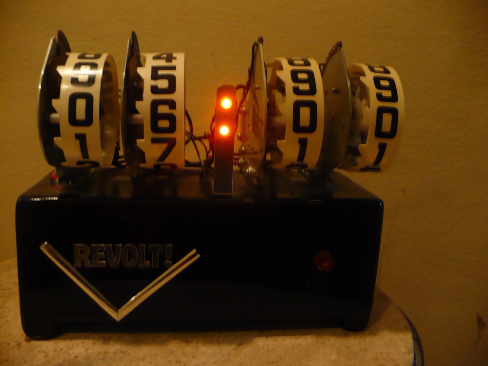 Mechanical Pinball Flip Clock- (See Description) OOAK